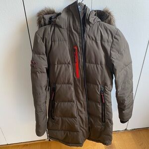 Superdry brown winter coat
